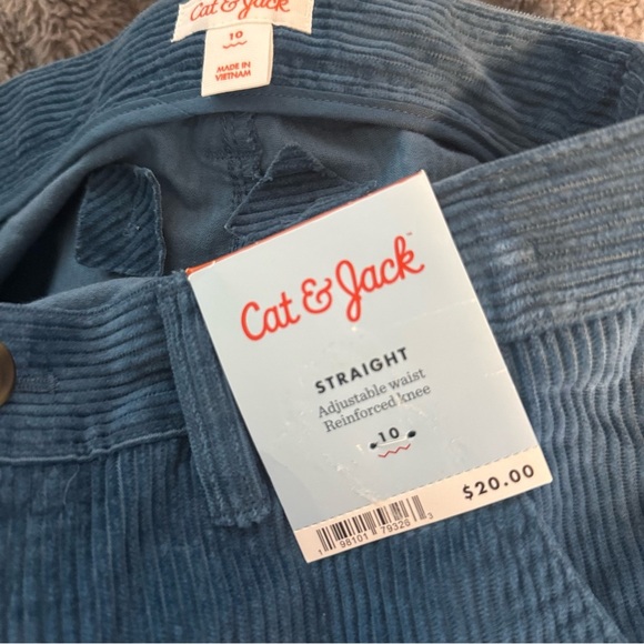 New Kids Cat & Jack Blue Corduroy Kids Boy Pants Sz 10 - Picture 7 of 11